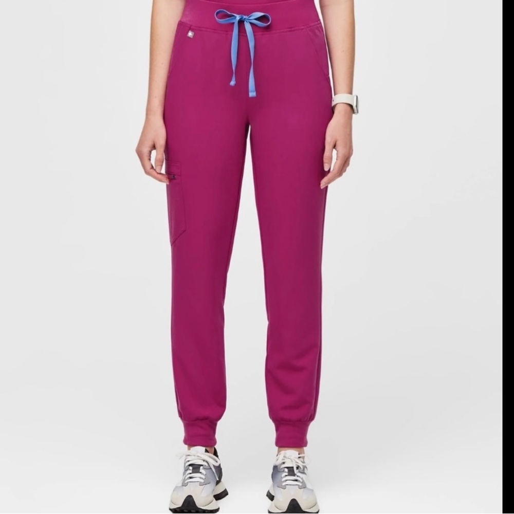 Figs Raspberry Sorbet Zamora High Waisted Jogger Pant
